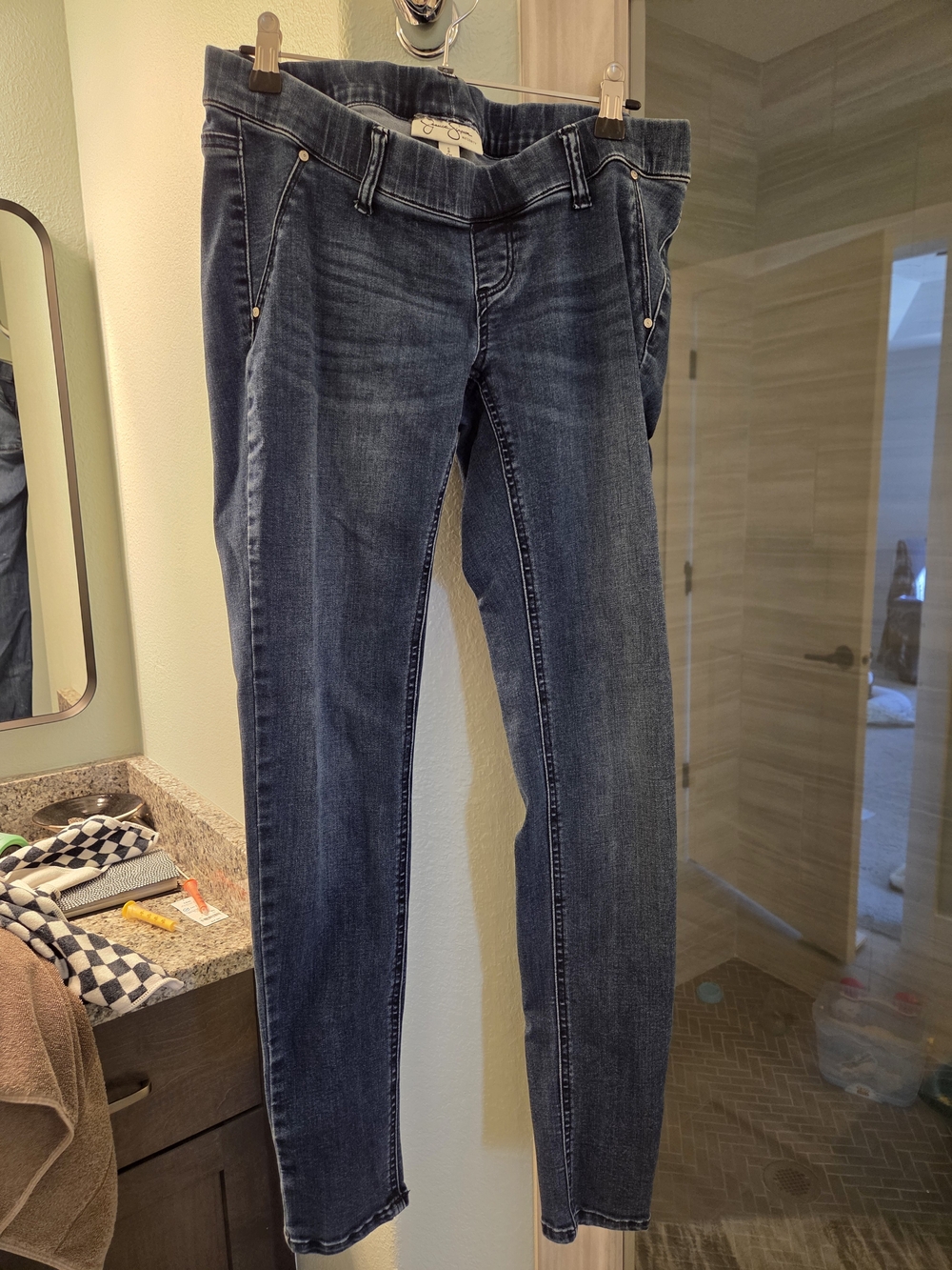 Jessica Simpson Dark Blue Maternity Under Belly Skinny Jeans